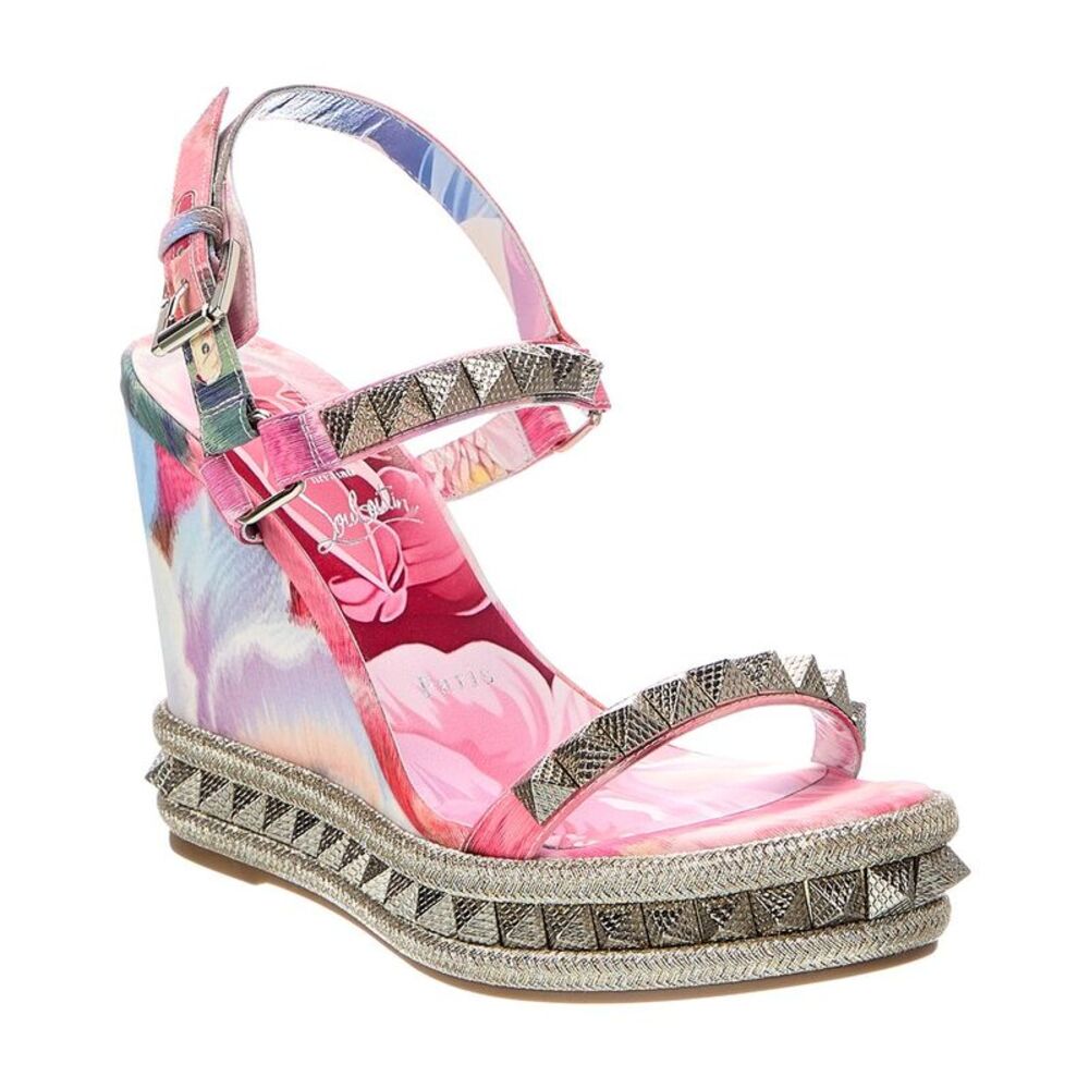 Christian Louboutin Pyra Cloud 110 Canvas Sandal, Pink